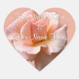 Wild Rose Stickers Personalised Peach Rose Sticker