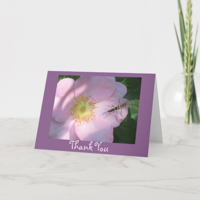 Wild Rose Thank You Card (Front)