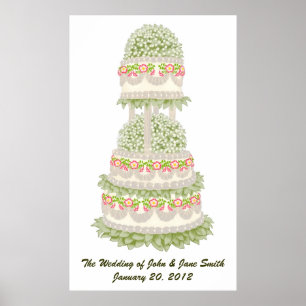 Wild Rose Wedding Cake Print