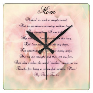 Mom Birthday Poems Art Wall Decor Zazzle Co Uk