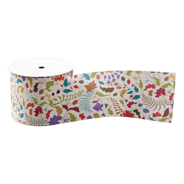 Wild Rose Woods Exotic Flower Garden Wedding Grosgrain Ribbon (Spool)