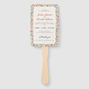 Wild Rose Woods Exotic Flower Garden Wedding Hand Fan