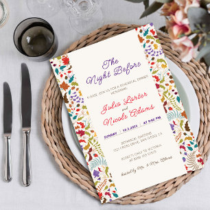 Wild Rose Woods Exotic Flower Garden Wedding Invitation