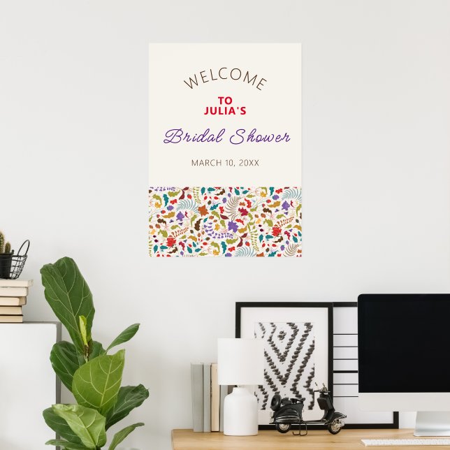 Wild Rose Woods Exotic Flower Garden Wedding Poster (Home Office)