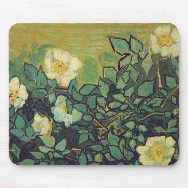 Wild Roses,1890.  Vincent van Gogh. Mouse Mat (Front)
