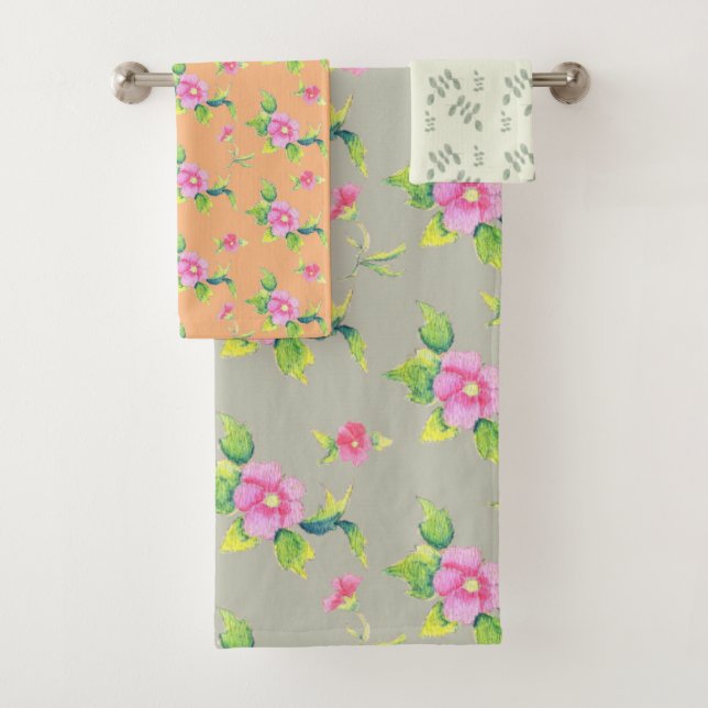 Wild Roses Bath Towel Set (Insitu)