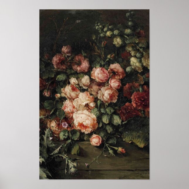 Wild Roses by Margaretha Roosenboom Print (Front)