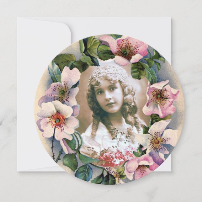 WILD ROSES CROWN SWEET 16 CIRCLE PHOTO TEMPLATE (Front)