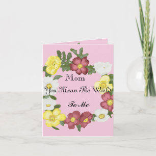 Wild Roses Editable Mum Card