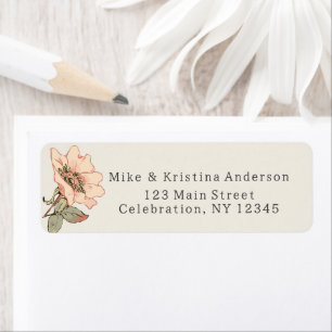 Wild Roses Girl Baby Shower Return Address