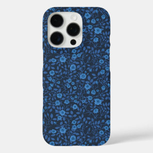 Wild roses in blue iPhone 16 pro case