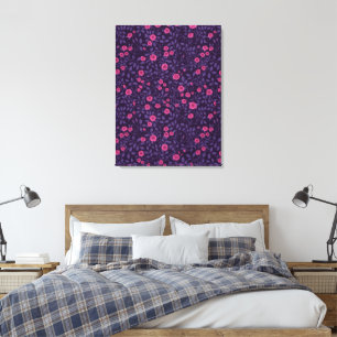 Wild roses in pink and purple canvas print