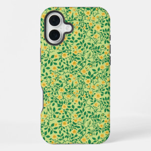 Wild roses in yellow and green iPhone 16 plus case
