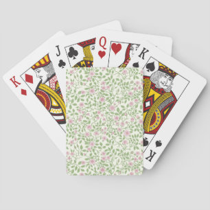 Wild roses playing cards