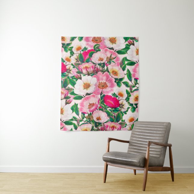 Wild Roses Tapestry (In Situ)