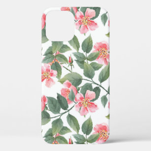 Wild Roses Watercolor Floral Seamless iPhone 12 Case