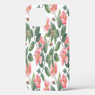 Wild Roses Watercolor Floral Seamless iPhone 12 Case