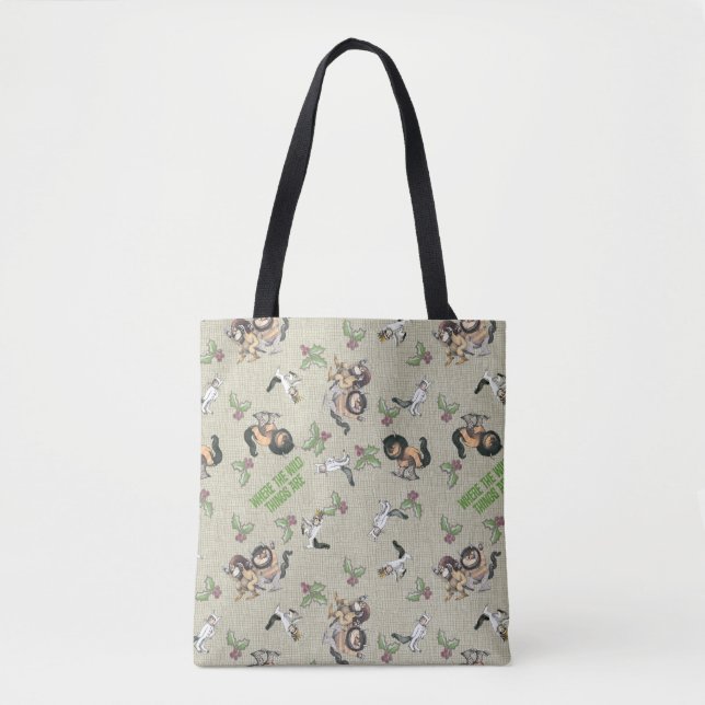 Wild Rumpus Holiday Pattern Tote Bag (Front)