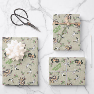 Wild Rumpus Holiday Pattern Wrapping Paper Sheet