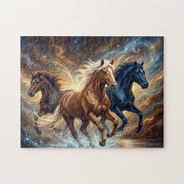 Wild Running Horses Jigsaw Puzzle (Horizontal)
