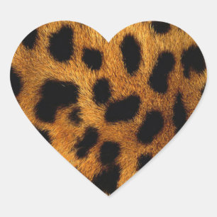 wild Safari animal cheetah girly leopard print Heart Sticker