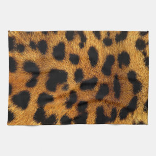 wild Safari animal cheetah girly leopard print Tea Towel