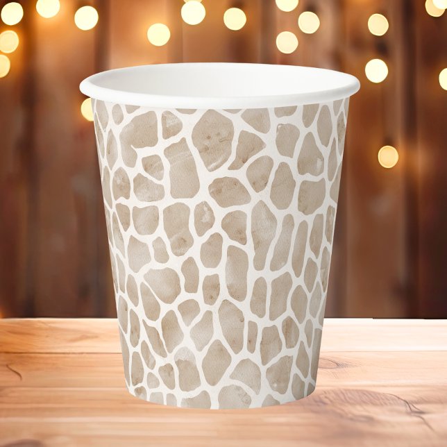  Wild Safari Animal Giraffe Print Paper Cups (Creator Uploaded)
