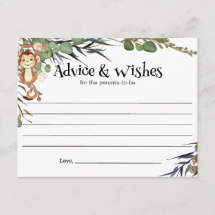 Wild Safari Animals Advice and Wishes Card