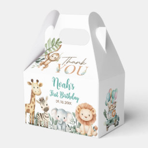 Wild Safari Animals Birthday Party Favour Box