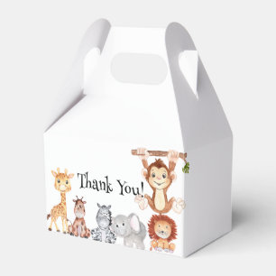 Wild Safari Animals Birthday Party Favour Box