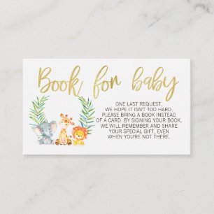 Wild safari animals book request insert