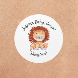 Wild Safari Animals Round Sticker