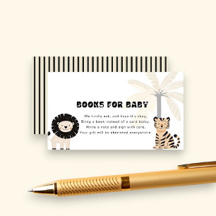 Wild Safari Baby Shower Book Request Enclosure Card