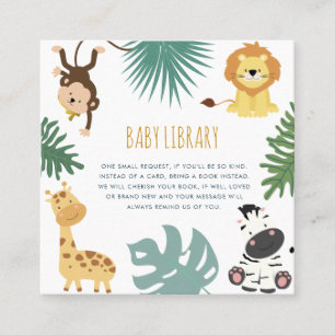 Wild safari books for baby card