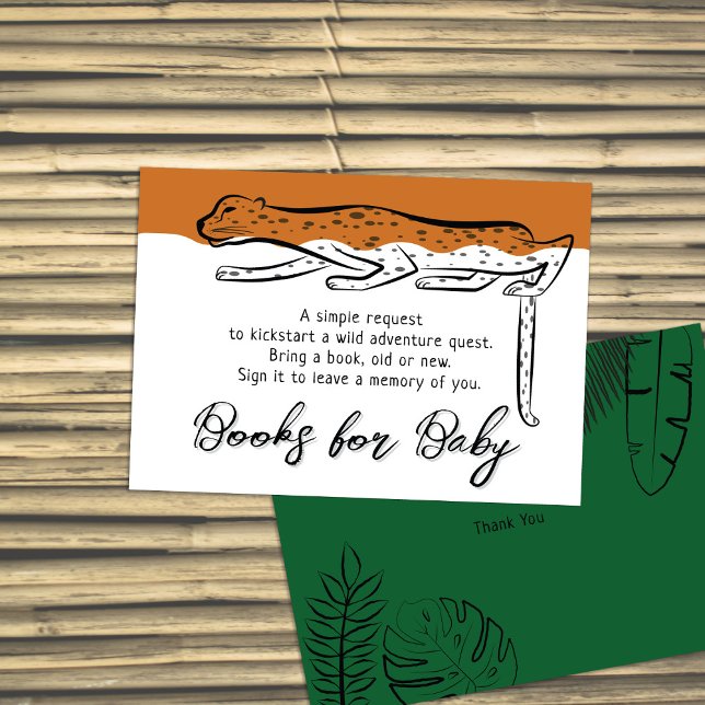 Wild Safari Cheetah Teracotta Books For Baby Enclosure Card (Creator Uploaded)