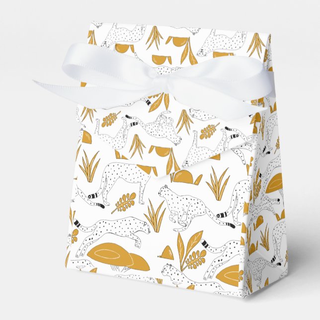 wild safari cheetahs favour box (Front Side)