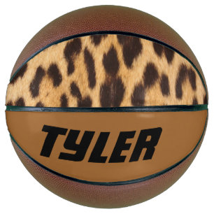 wild safari fashion leopard print custom names basketball