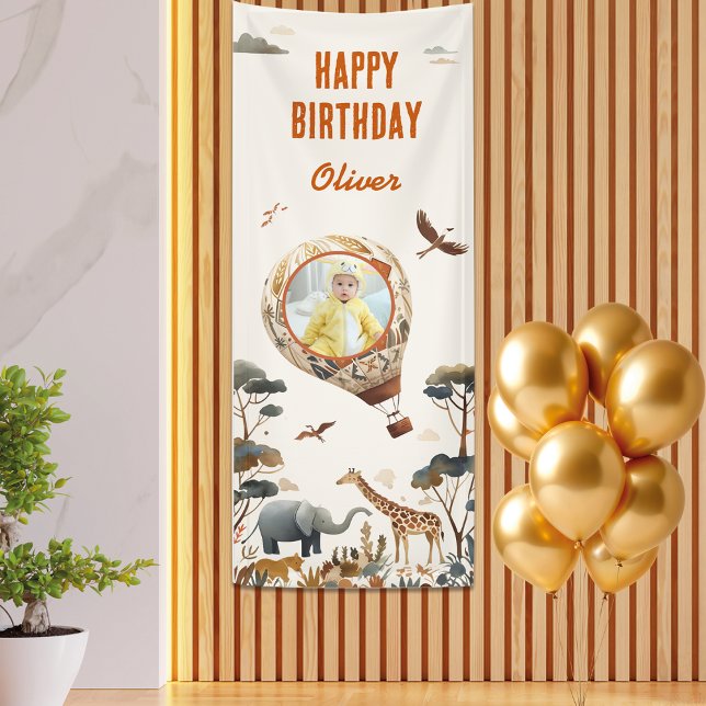 Wild Safari Hot Air Balloon Photo Banner (Creator Uploaded)