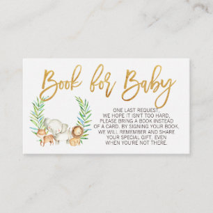 Wild safari jungle animals book request insert