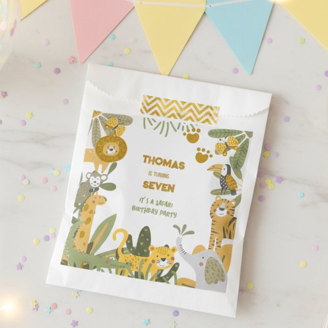 Wild safari kids birthday favour bags (Creator Uploaded)