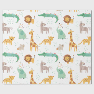 Wild Safari Kids  Wrapping Paper