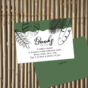 Wild Safari Leave Fern Green Books For Baby Enclosure Card