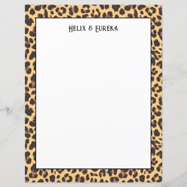 Wild Safari Leopard Print Paper (Front)