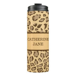 Wild Safari Paw Print Customisable Thermal Tumbler