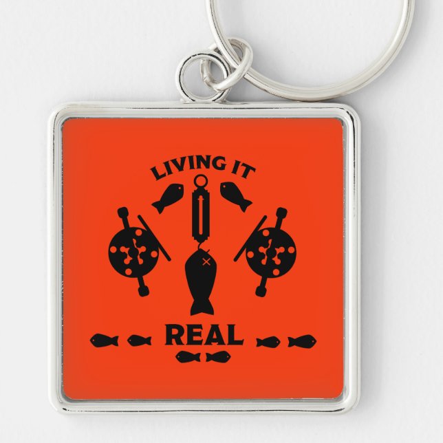 Wild Salmon Fishing Key Ring (Front)