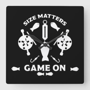 Wild Salmon Fishing Square Wall Clock