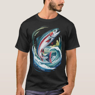 Wild Salmon Jumping in the River – Wild Salmon J T-Shirt