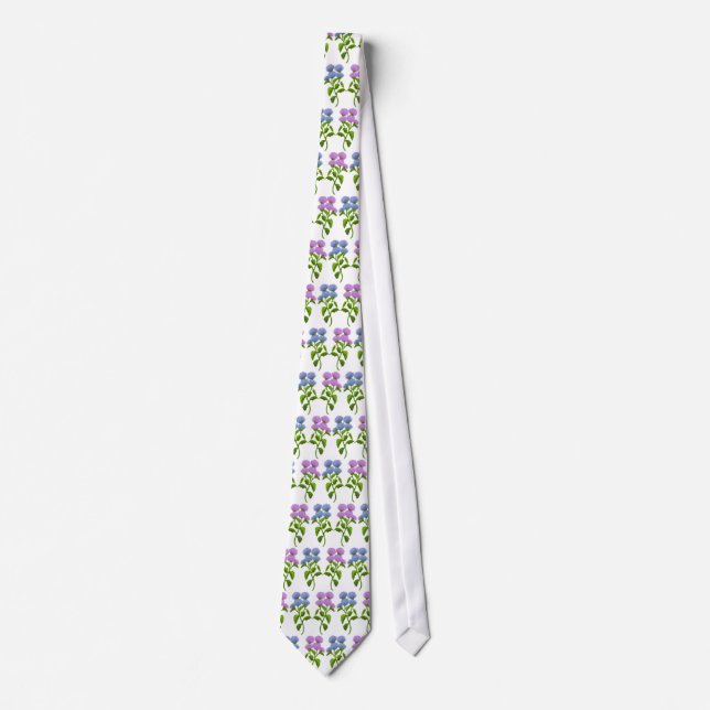 Wild Scottish Thistle Flowers Tie (Front)