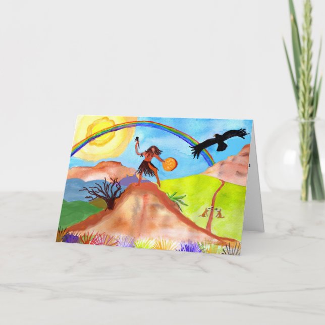 Wild -Self Shamanic Greeting Card (Front)