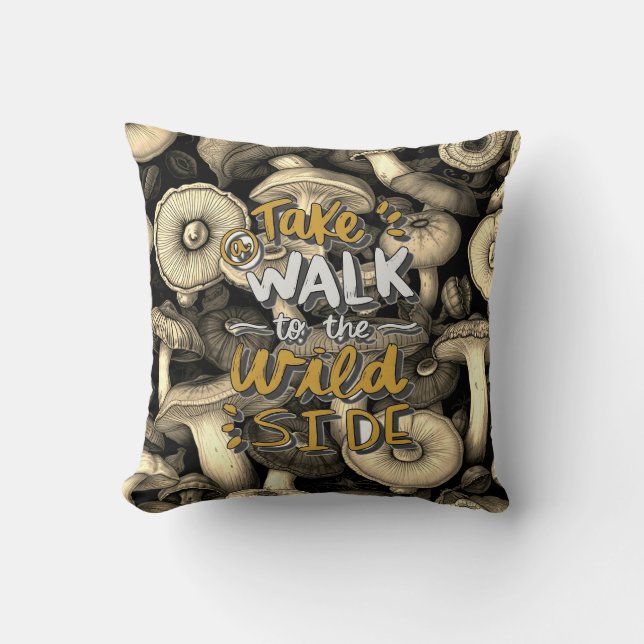 Wild Side Mushroom Dual-Style Pillow (Front)